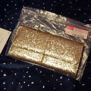 New Thirty-one Gold Glimmer City Lights Clutch